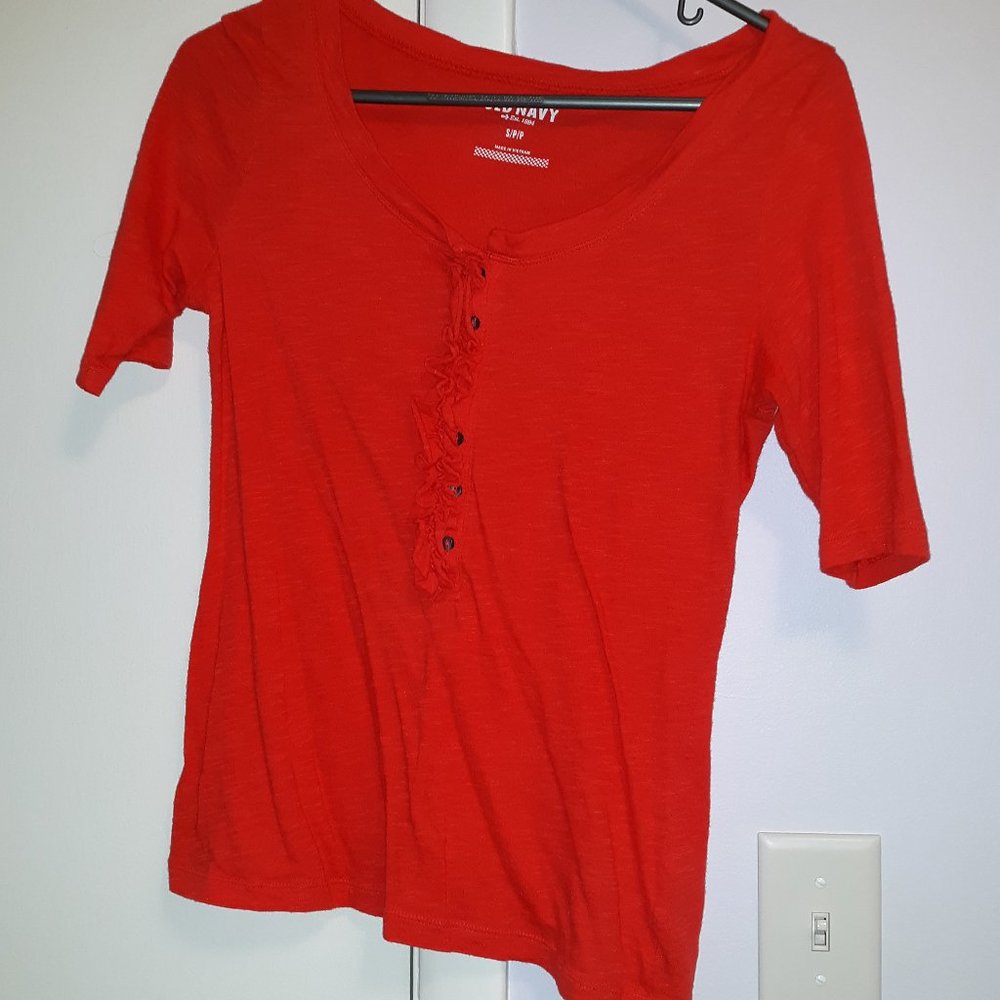 3 Old Navy Red, Pink and Blue/white Short Sleeve Tops Small - Picture 2 of 8